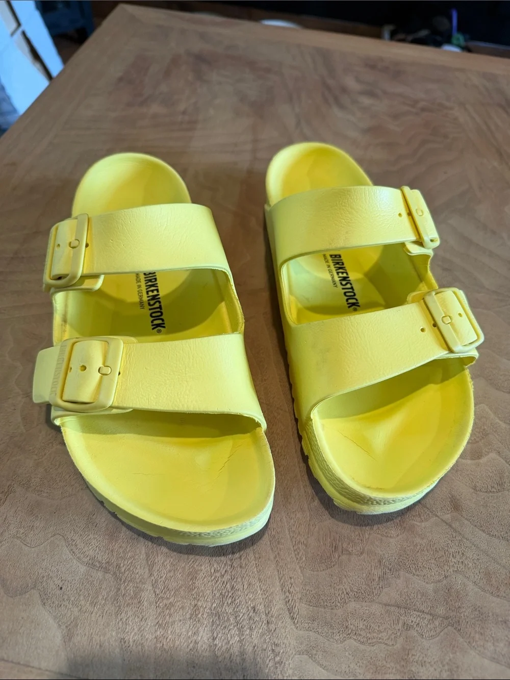 Birkenstock Arizona Eva Essentials Sandals Size 41 Yellow